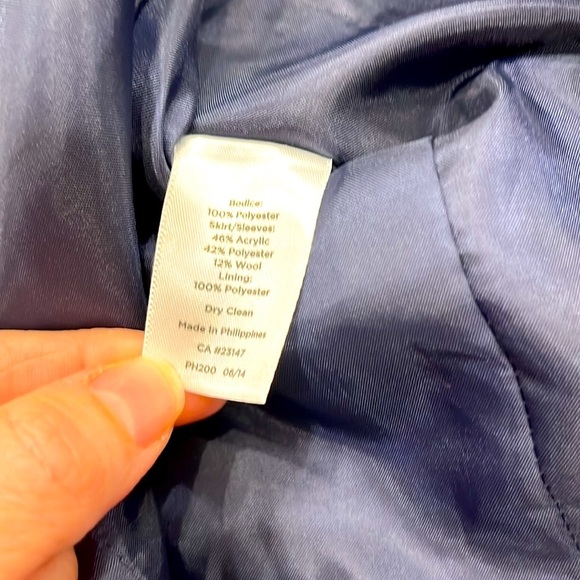 Talbots | Mixed Media Midi Sheath Dress | Green Navy Multi | Size‎ 10 - Picture 13 of 16